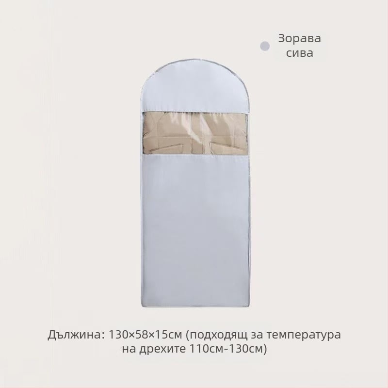 Прахозащитен закачен калъф за дрехи от Twill плат – прозрачен, удебелен, за гардеробно съхранение в дома