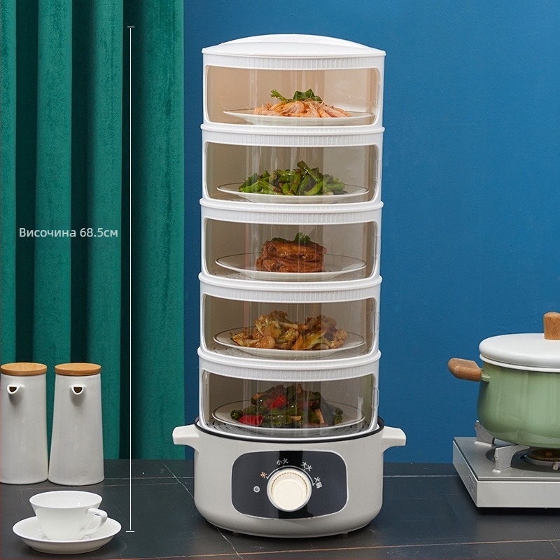 Shengleju Изолиран пластмасов капак за храна със електрическо нагряване, многослойно плъзгащо се покритие за храната, интелигентно запазване на топлината