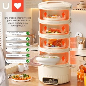 Многослоен капак за чинии за домакинство, PET материал, поддържа топлината, интелигентен, прахозащитен