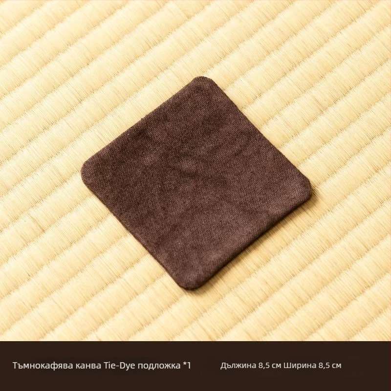 Подложка за чай от плат с тай-дай дизайн, двустранна, абсорбираща, за чаши и чайник