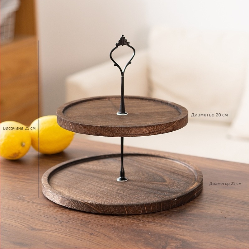 Многоетажна поставка за десерти, кръгла настолна тава, двойна тава за торти — марка Xufeng; 2024; модерен, прост стил