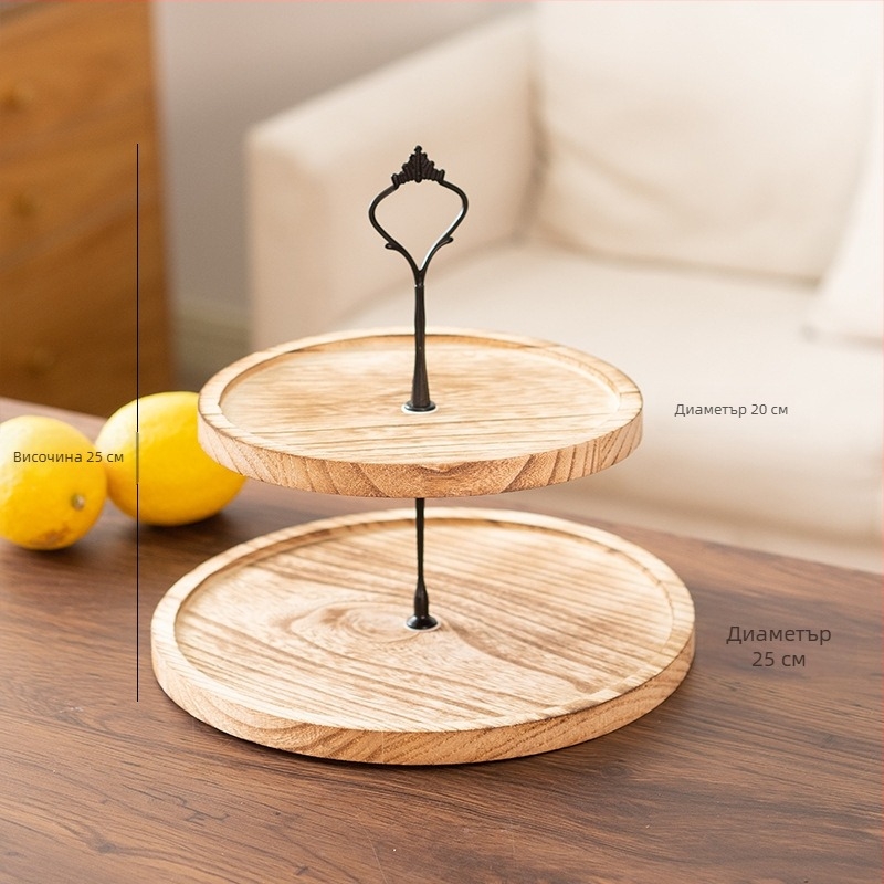 Многоетажна поставка за десерти, кръгла настолна тава, двойна тава за торти — марка Xufeng; 2024; модерен, прост стил