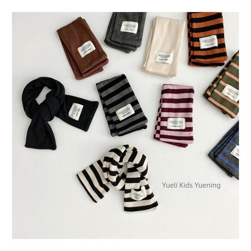 Детски плетен шал, унисекс, зимен, геометричен модел (материал: плетиво; ширина: 9 см; тегло: 63 г)