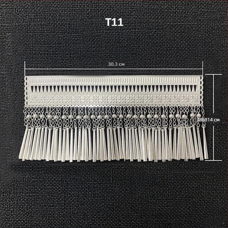 Метална етнощипка за коса, електроплакирана, геометричен дизайн, за деца, етно мотив