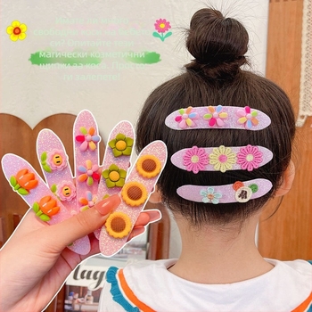 Детски аксесоар за глава – анимационен стил, корона с прахообразни кристали, плат, лято 2022