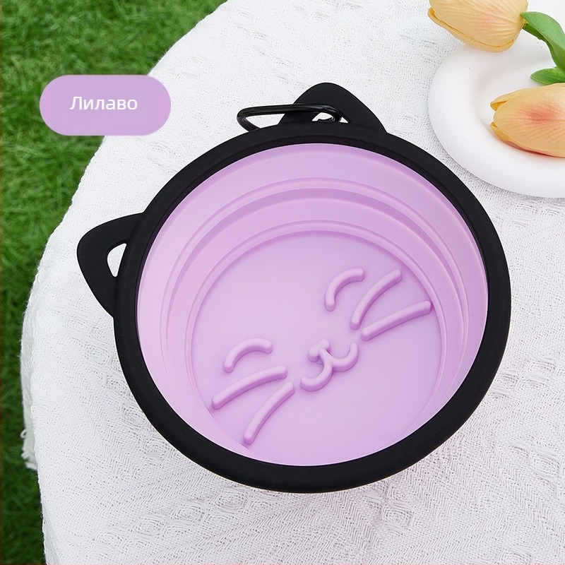 Силиконова интегрирана двойна купа за домашни любимци – екологичен силикон, две купи по 350 ml, налична частна марка