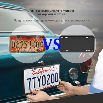 Силиконова рамка за регистрационен номер, правоъгълен държач Zuohui