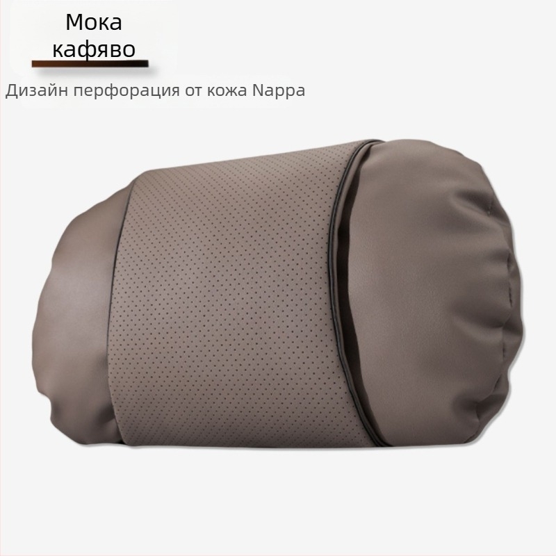 Автомобилен възглавничка за глава за облегалката на седалката — Nappa кожа, пълнител облачен памук, универсална съвместимост, персонализиране