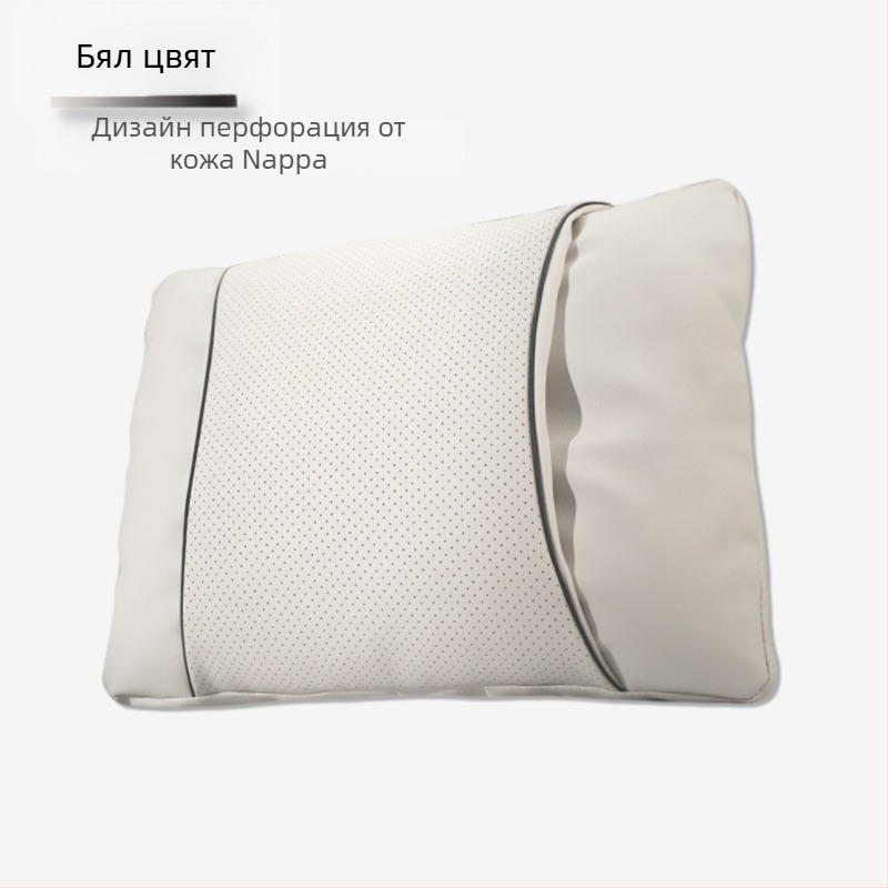 Автомобилен възглавничка за глава за облегалката на седалката — Nappa кожа, пълнител облачен памук, универсална съвместимост, персонализиране