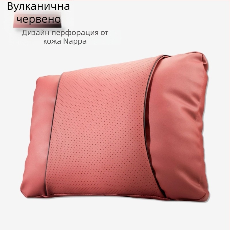 Автомобилен възглавничка за глава за облегалката на седалката — Nappa кожа, пълнител облачен памук, универсална съвместимост, персонализиране