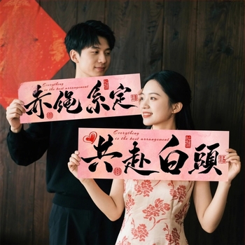 Ръчно държан сватбен банер-флаг за снимки; материал: фототъканината; подходящ за сватбени фотосесии