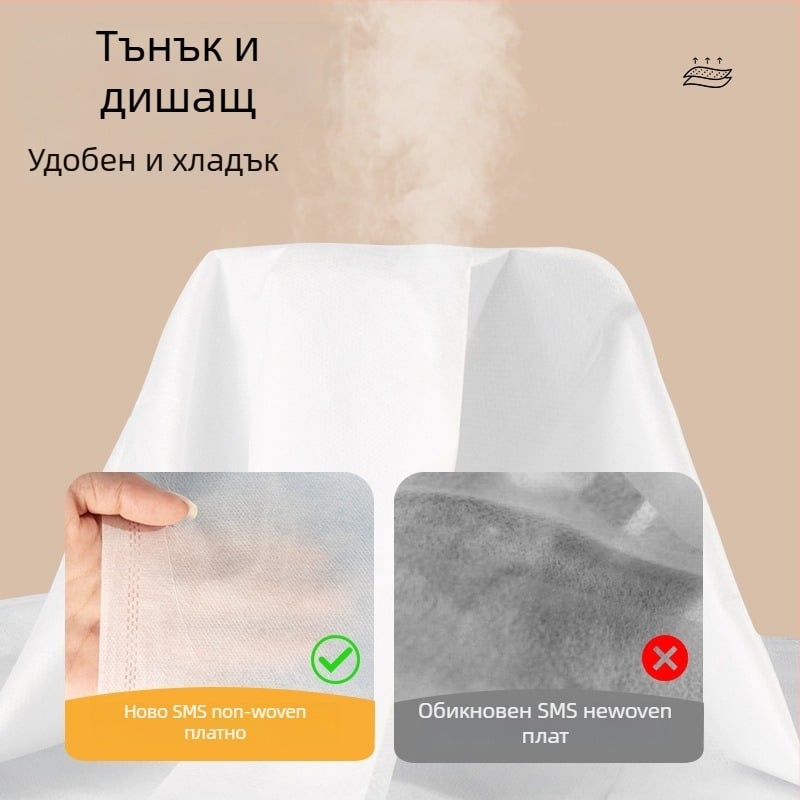 Еднократен комплект за пътуване: чаршаф за легло и калъфка за възглавница, нетъкан текстил, против прах, за хотели и къщи за гости