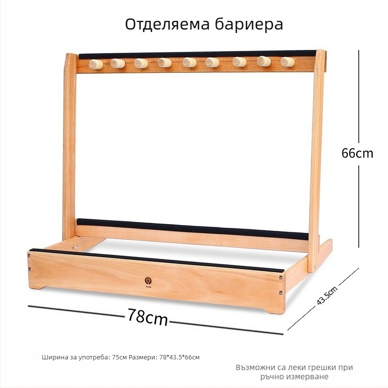 Стенд за съхранение и показване на тенис ракети от масивно дърво с мобилна стойка — Код F97h867s5mh888