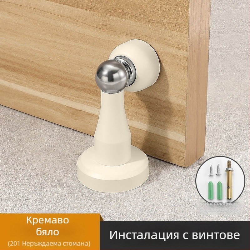 Yi Jia MX-109 Дверен стопер, цинкова сплав, електроплатирана повърхност, стенен монтаж, ръчно управление, модерен минималистичен стил