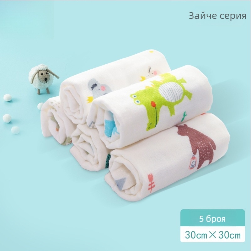 Бебешка марля кърпа за баня – 100% памук, правоъгълна, 70 г