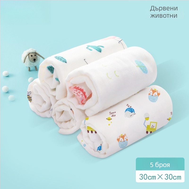 Бебешка марля кърпа за баня – 100% памук, правоъгълна, 70 г