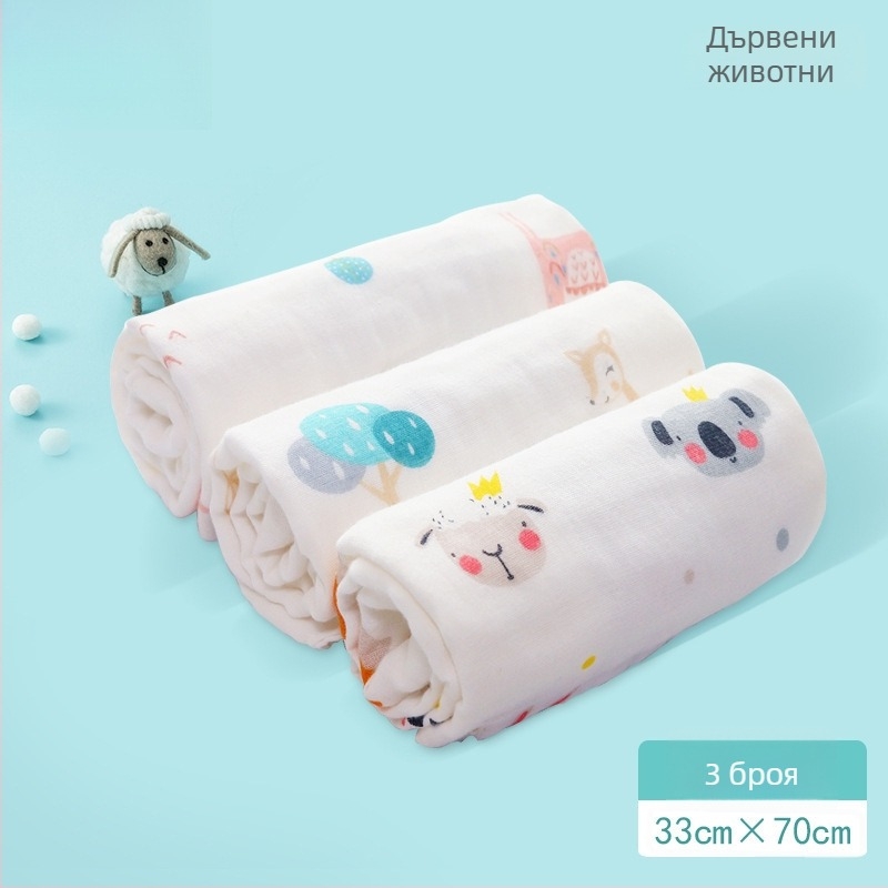 Бебешка марля кърпа за баня – 100% памук, правоъгълна, 70 г