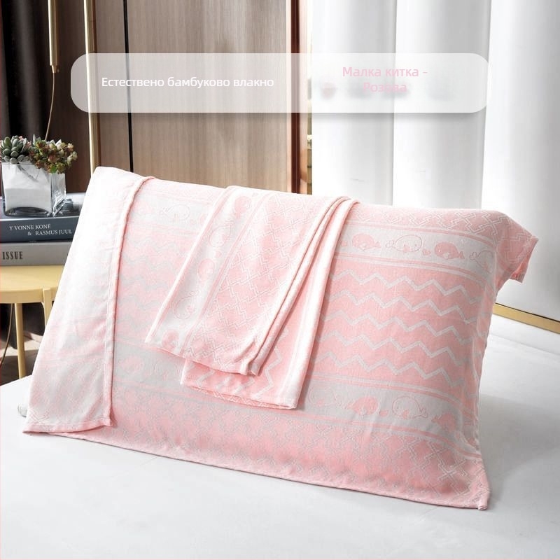 Детски калъф за възглавница от бамбукови влакна с печат на лого, персонализация налична, поддържа единична доставка, категория майка и дете А