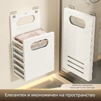 Кошница за пране — модерен минимализъм, подходяща за спалня и баня (PP; Бранд: Resistant; Опаковка: 1 бр)