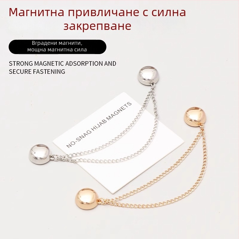 Магнитни копчета за ръкавели – метална сплав, INS стил, кръгла форма, електроплатиране, Пролет 2025