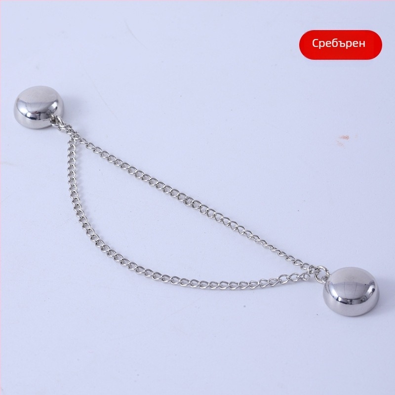 Магнитни копчета за ръкавели – метална сплав, INS стил, кръгла форма, електроплатиране, Пролет 2025