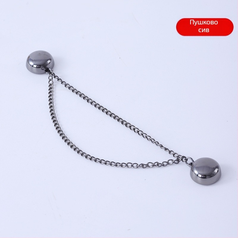 Магнитни копчета за ръкавели – метална сплав, INS стил, кръгла форма, електроплатиране, Пролет 2025