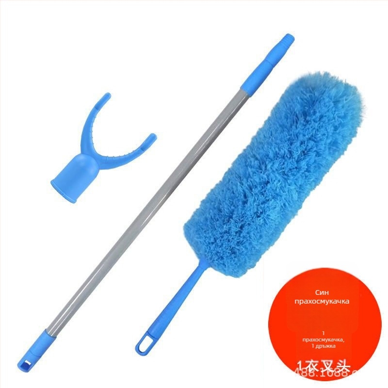 Jingsheng фибърна четка за прах с кръгла глава, 175 cm, за премахване на прах у дома и в колата