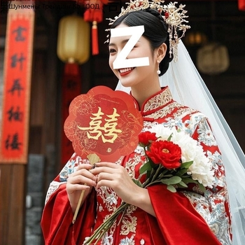 Дървен сватбен фен за шаферки – реквизит за снимки, подаръчна кутия, китайски стил