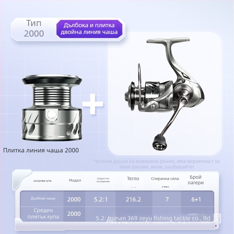 Kawasawa спининг макара, цял метален корпус, преден драг, дълъг заброс