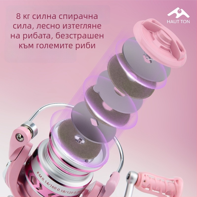 Спининг макара за риболов — Haut ton/Haodun — дълго хвърляне — метален спул — опаковка от 40 бр.