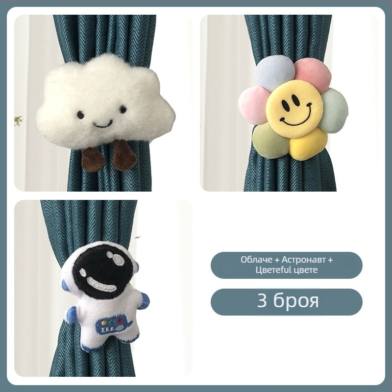 Очарователни карикатурни връзки за пердета за детска стая – без пирони, лесен монтаж