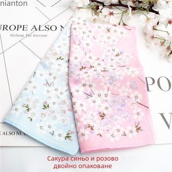 Дамска носна кърпичка в японски стил с печат - Марка: Nian Tong; Материал: Друг; Категория: Носна кърпичка
