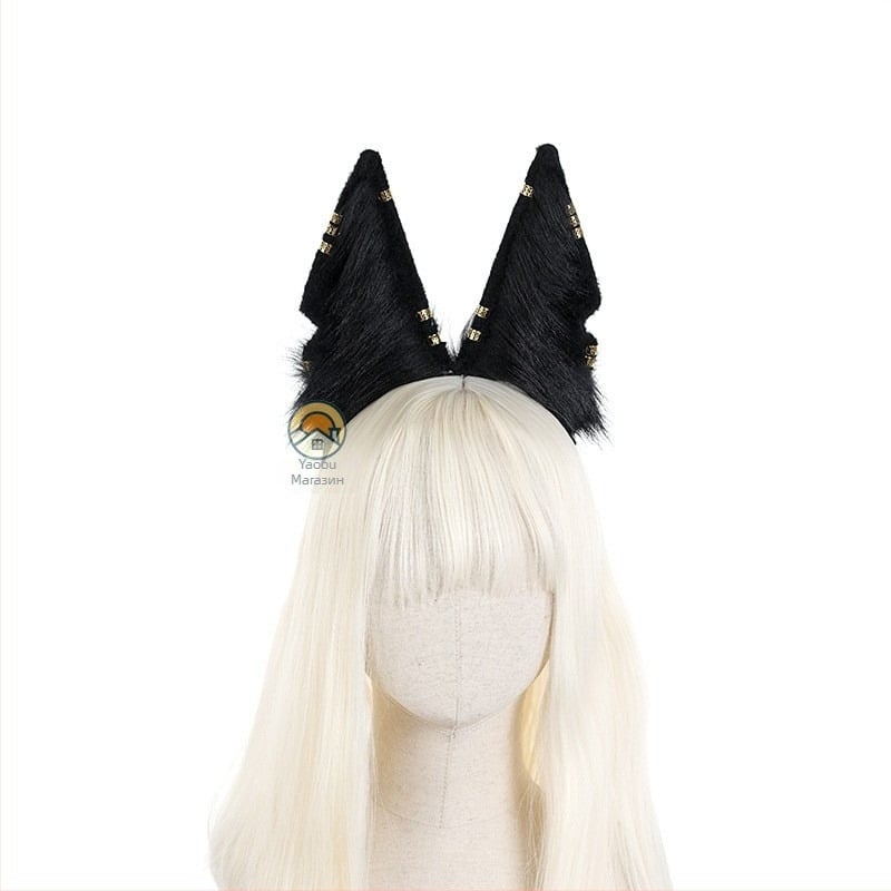 Анубис джакал уши за косплей - подвижна лента за коса, Лолита аксесоар за деца