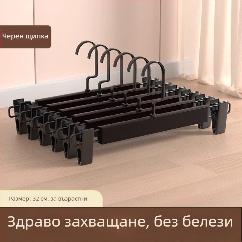 Стойка за панталони с клип | Метал, Модел 9740, Модерен минималистичен стил, Не се сгъва, Кутия: 200 бр.