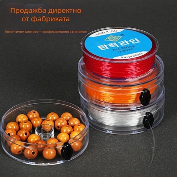 Еластична риболовна нишка с кръгла прозрачна кристална нишка и мъниста, ръчно плетена от спандекс