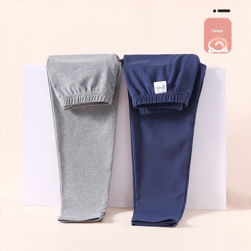 Детски дълги долнища от памук за момчета, средна талия, есенно‑зимни, за възраст 3–8 години