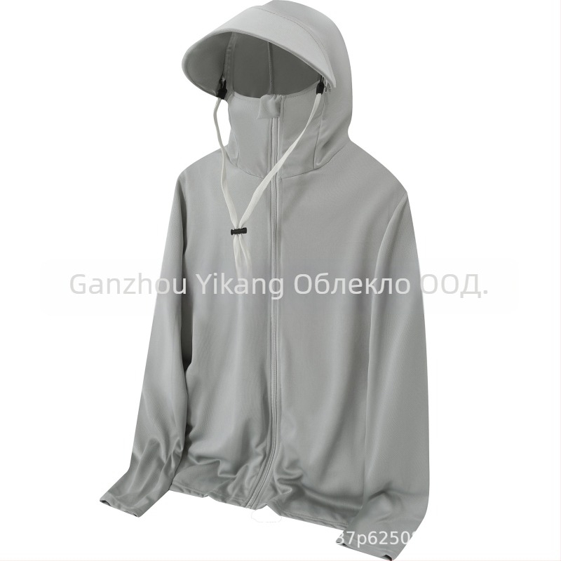 Риза с качулка, лека и дишаща, полипропиленова материя, за риболов на открито, със странични джобове