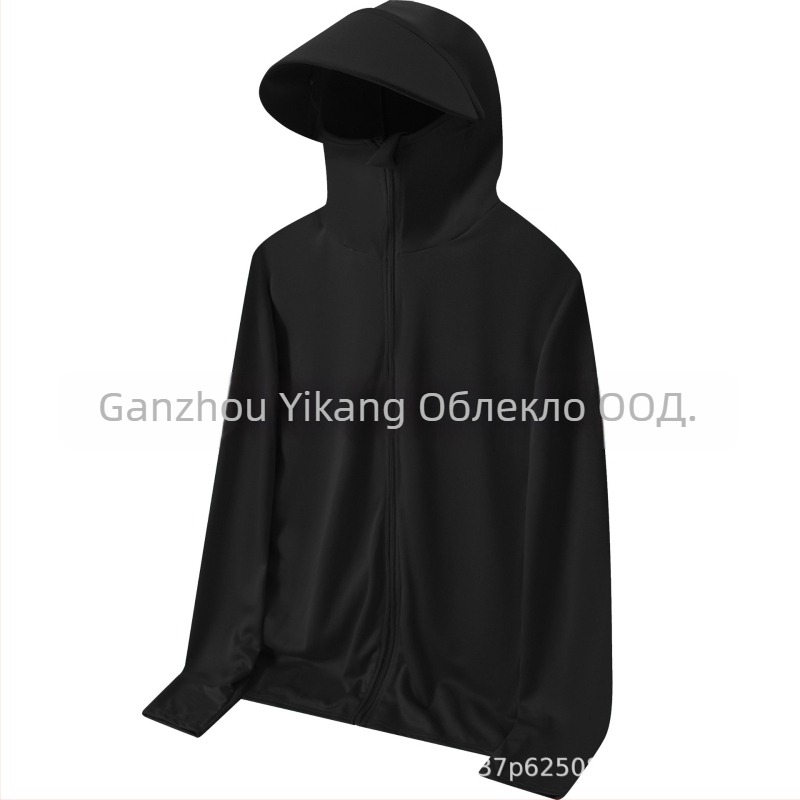 Риза с качулка, лека и дишаща, полипропиленова материя, за риболов на открито, със странични джобове