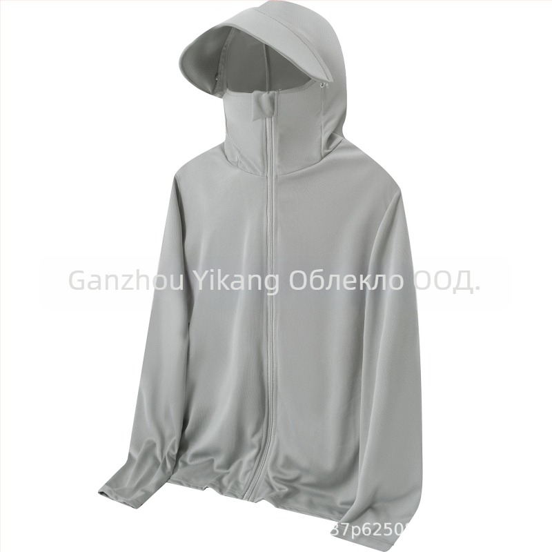 Риза с качулка, лека и дишаща, полипропиленова материя, за риболов на открито, със странични джобове