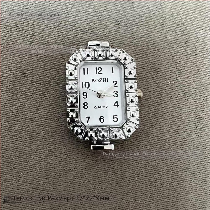 DIY циферблат за часовник със сърцевидни кристали, регулируемо време, обикновено движение • Spring 2025 издание • Тегло 16 g