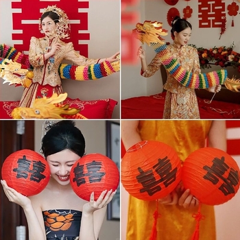 Сватбена сутрешна роба за снимки с ръчен реквизит, в подаръчна кутия, подходяща за подарък на Коледа и рожден ден