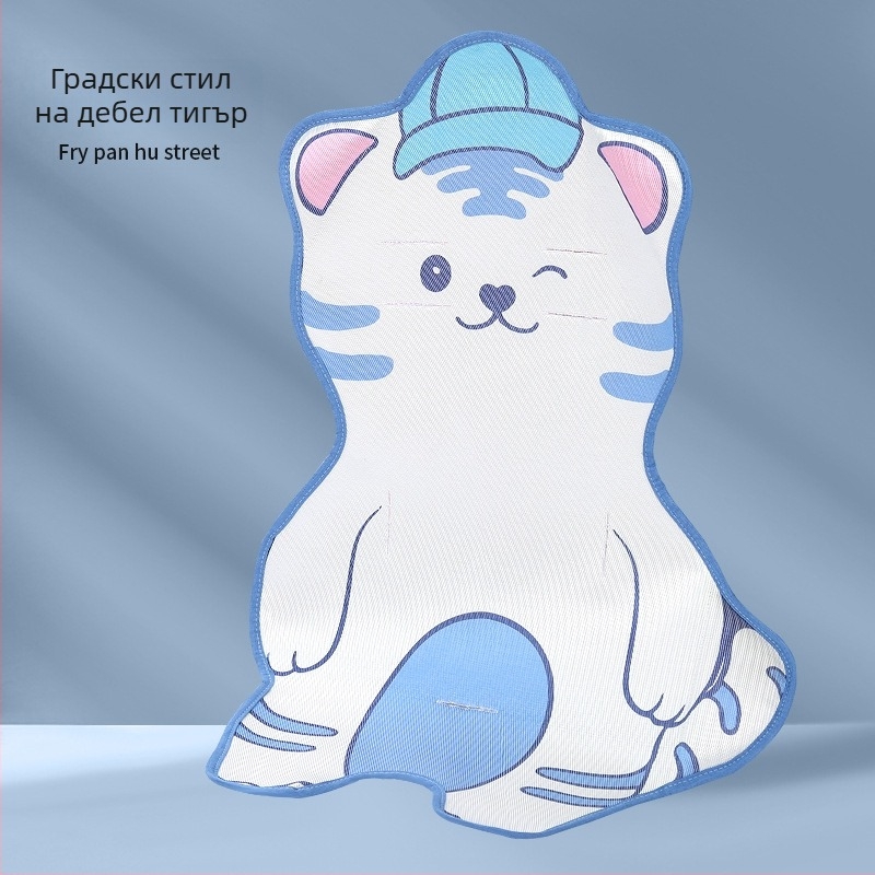 Бебешка седалка за количка – дишаща охлаждаща подложка от Ice Silk, бамбукови влакна, за деца 1–2 години, мат