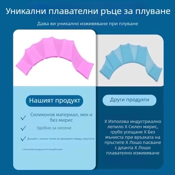 Силиконови ръчни плувни лопатки – Pengyi, Артикул: Silicone Swimming Flippers, Трансгранична доставка с изключителен източник