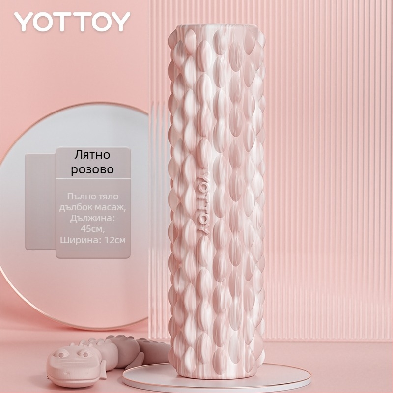 Фоам ролер за релаксация на мускулите, масаж на гърба и отслабване на краката – Материал: коприна; Марка: Друг