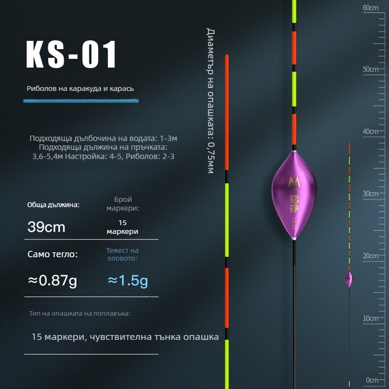 Mingzheng Nano поплавък за вертикален дрейф – високочувствителен поплавък, конкурентен модел