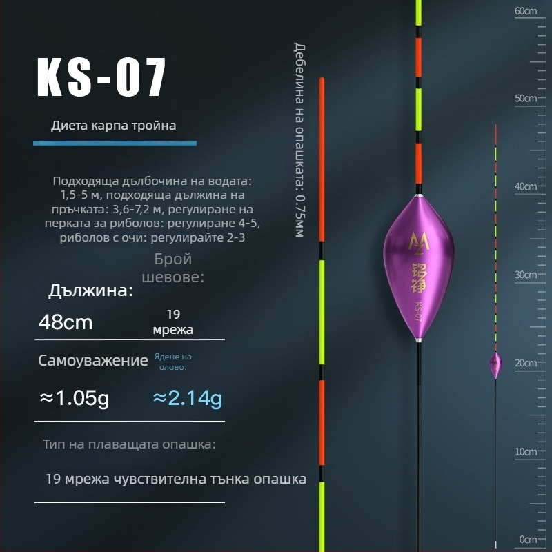 Mingzheng Nano поплавък за вертикален дрейф – високочувствителен поплавък, конкурентен модел