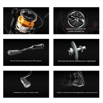 Спининг макара FishMX – лека конструкция, шпула под ъгъл, дълги замятания