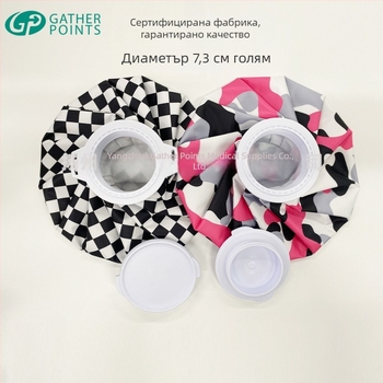 Преносимо ледено пакетче за спортна терапия, сгъваемо, с бързо охлаждане и водно напълване; полиестер с PVC/TPU покритие; подходящо за спорт и пикник