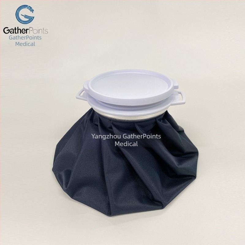 Преносимо ледено пакетче за спортна терапия, сгъваемо, с бързо охлаждане и водно напълване; полиестер с PVC/TPU покритие; подходящо за спорт и пикник