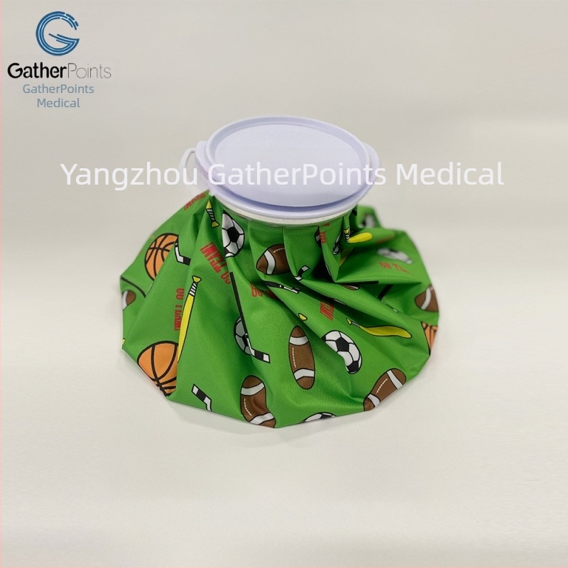 Преносимо ледено пакетче за спортна терапия, сгъваемо, с бързо охлаждане и водно напълване; полиестер с PVC/TPU покритие; подходящо за спорт и пикник